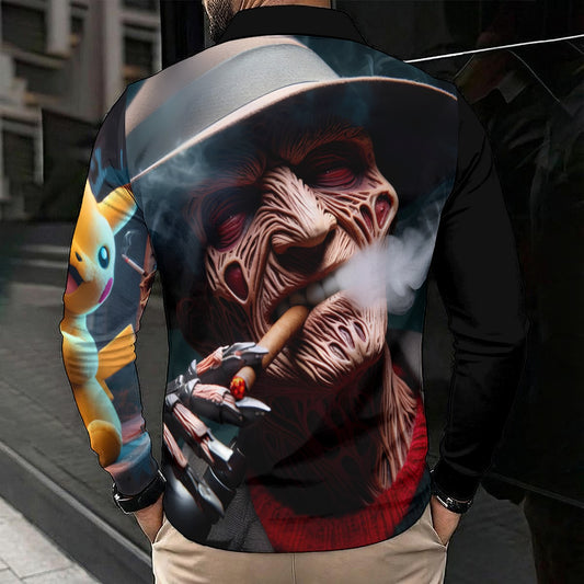 Men's Polo Shirt With Long Sleeve