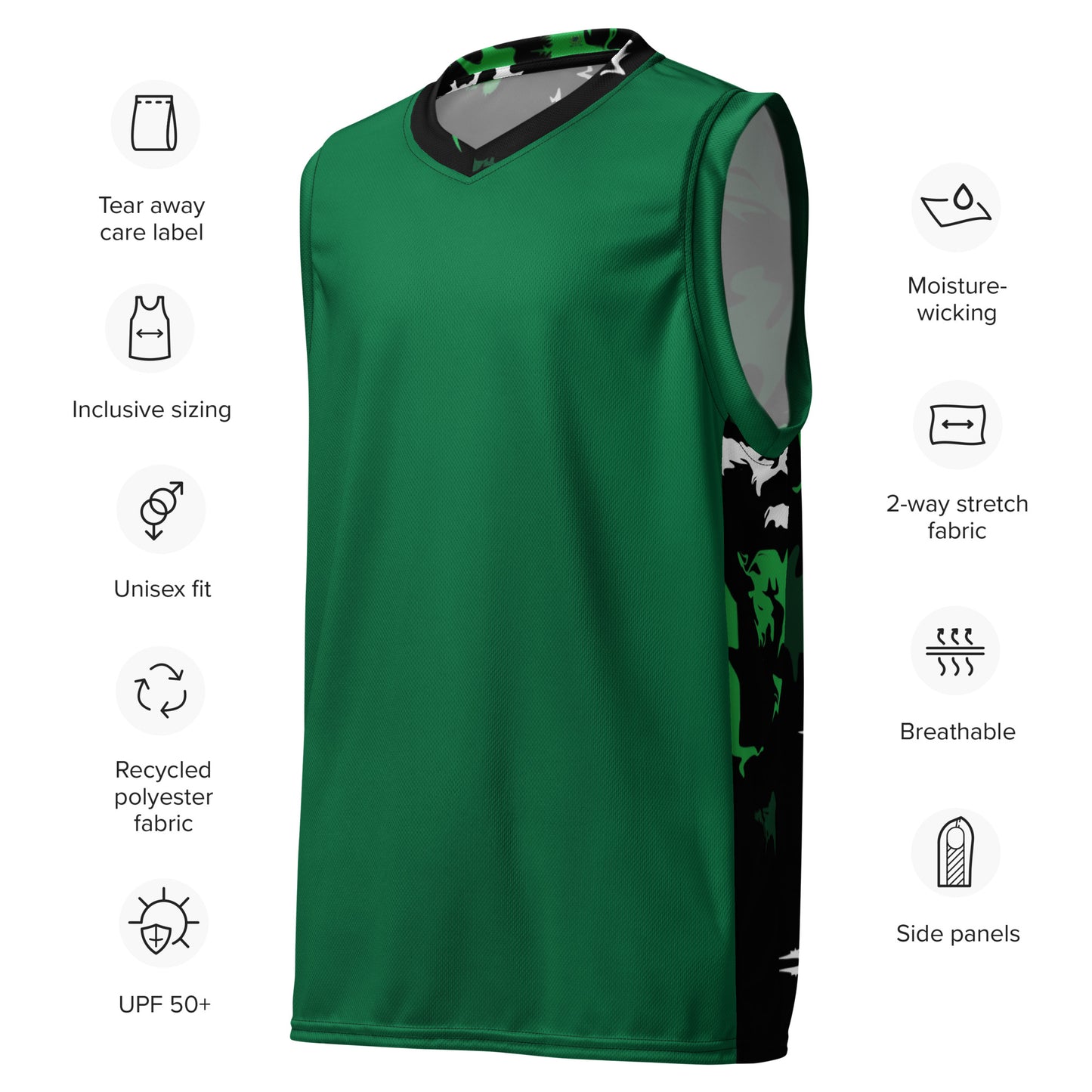 Recycled unisex basketball jersey