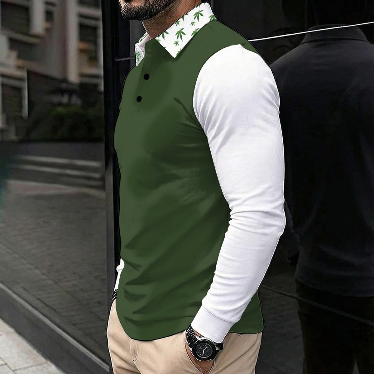 Men's Polo Shirt With Long Sleeve