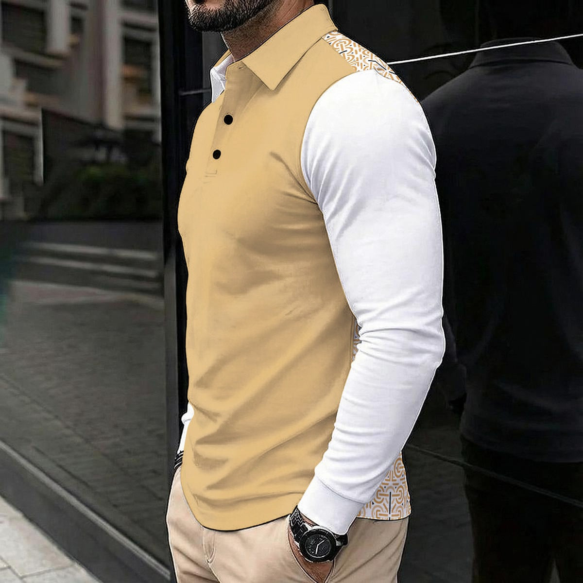 Men's Polo Shirt With Long Sleeve