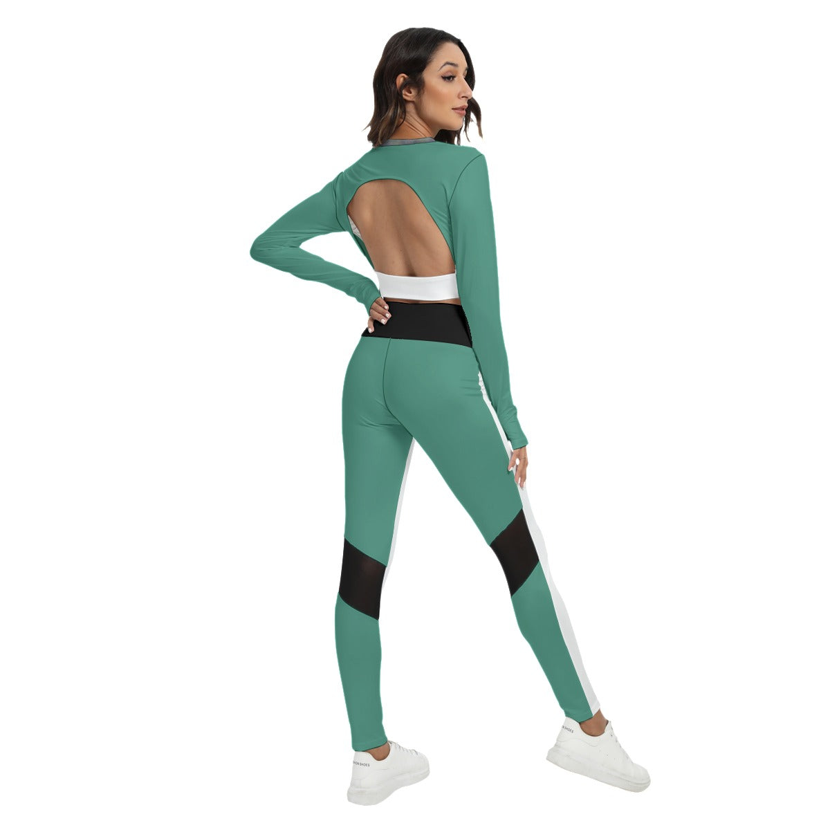 Women's Sport Set With Backless Top And Leggings