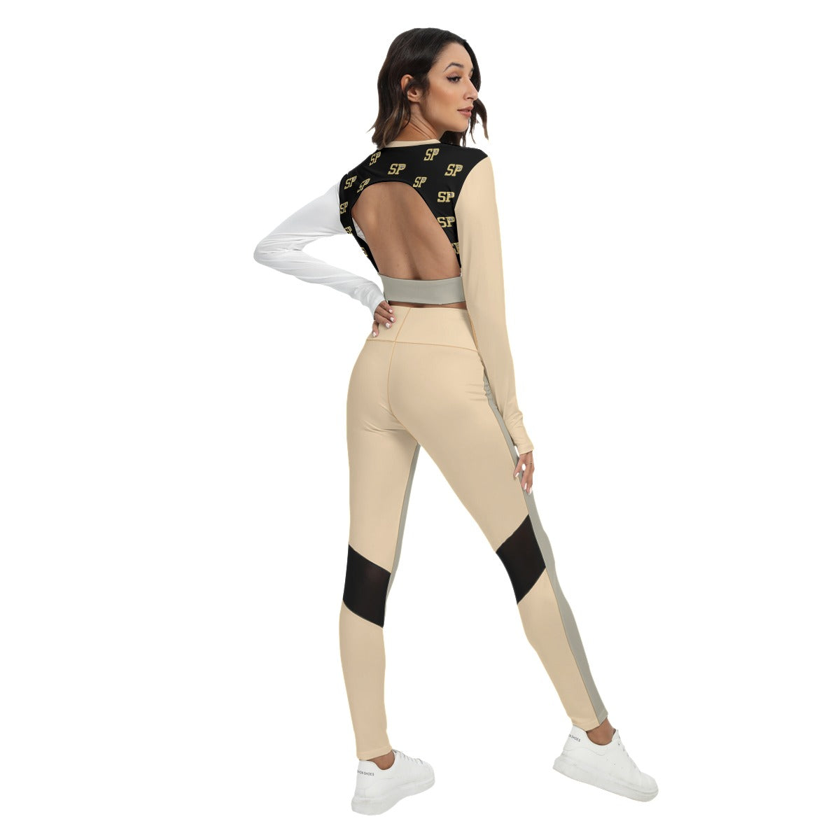 Women's Sport Set With Backless Top And Leggings