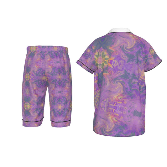 Kid's Imitation Silk Short Pajamas