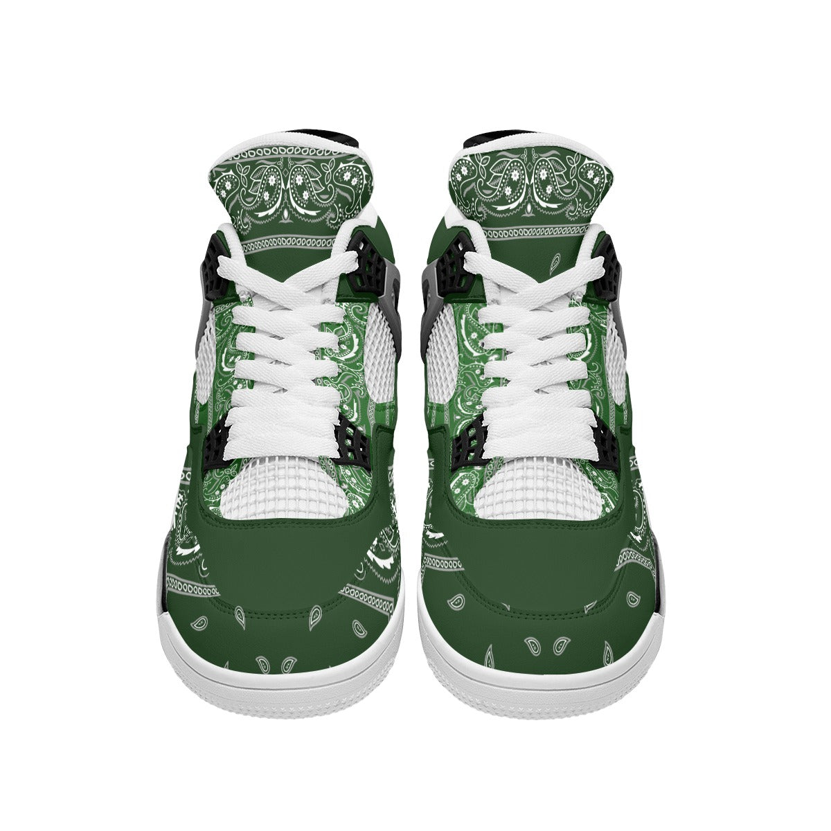 Men's Air Cushion Basketball Shoes Green Bandana